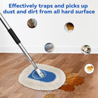 10 Inch Dust Mop Head: Replacement Medium Washable Commercial Sweeper and Janitorial Dust Mop Head Replacement (3 Packs)
