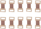 10Pcs Brown Bandage Clips, Elastic Bandage Wrap Stretch Metal Clips Replaceable Wrap Clips Replacement Fastener Fixation Clamps Hooks for Various Types Bandages, Adhesive Bandages, First Aid