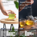 Asayu Japan Green Tea Set - Daily Essentials Duo Gift Box ( Japanese Gyokuro and Hojicha) 30 Tea Bags 100% Made in Japan, Premium Shade Grown Tea for Morning and Roasted Green Tea for Evening - Daily Essentials Duo
