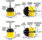 5 Pieces Different Size Cleaning Supplies Drill Brush Attachment Kit with 6 Inch Extender Power Scrubber/Toilet Brush/Bathroom Shower Cleaner/Grout Cleaner/Scrub Brush/Tub and Floor Scrubber