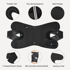 Knee Brace with Side Stabilizers for Knee Pain, Adjustable Knee Support for Meniscus Tear ACL MCL Arthritis Injury Recovery, Breathable Knee Wrap for Men & Women, Workout, Sports (Black, X-Large)
