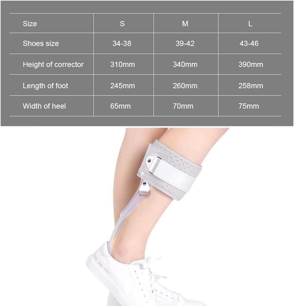 Ankle Foot Orthosis Drop Foot Orthosis Adjustable Ankle Foot Supports Stabiliser For Flaccid Foot Drop And Dorsiflexion Movement(Medium)
