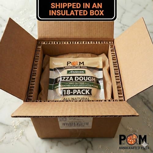 Artisan Pizza Dough Balls – 18 Pack (16 oz Each), Fresh Artisan All Natural Dough Made in New Jersey, Shipped in a Cooler