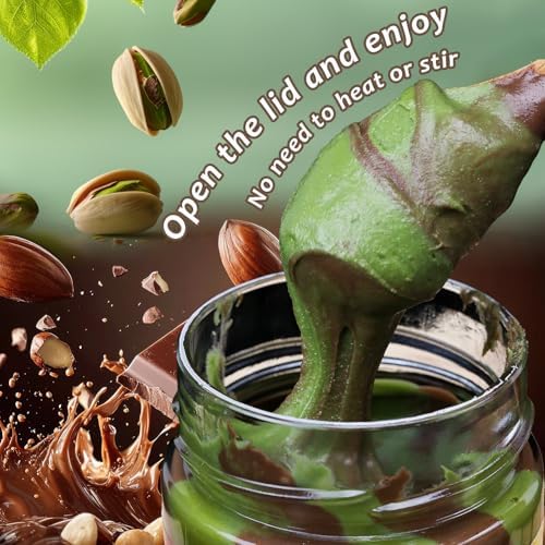 Pistachio Hazelnut Butter Spread for Dubai Chocolate -12.3 oz– Sweet Pistachio and Hazelnet Cream for, Desserts & Baking & Breakfast