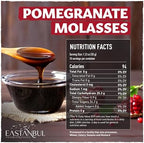 Eastanbul Pomegranate Molasses, 12.35oz, No Added Sugar, Mediterranean Pomegranate Syrup, Nar Eksisi Sweet and Sour Sauce, 100% Natural, Concentrate, Vegan Sauce, Paste, Salad Dressing, No Additives