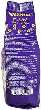Waxness Film Hard Wax Beads Plum 2.2 lb (1 kg) – Stripless Professional Hard Wax with Plum Scent for Face & Body, Smooth Application – Made in Italy