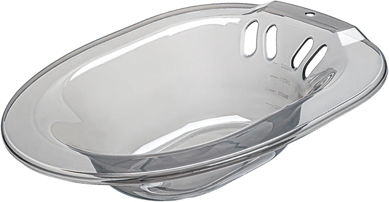 Sitz Bath Basin for Toilet 2000ml with Flusher Hip Basin Bidet, Over The Toilet Hip Bath for Perineal Care Postpartum Care Basin Adults Women (Grey)