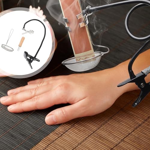 FOMIYES 1 Set Rolls Moxibustion Bracket Moxibustion Tool Moxa Stick Fixator Moxa Stick Clamps Moxa Stick Fixing Tool Moxa Stick Holder Moxibustion Supplies Moxibustion Holder, 16.00X10.50X8.70CM