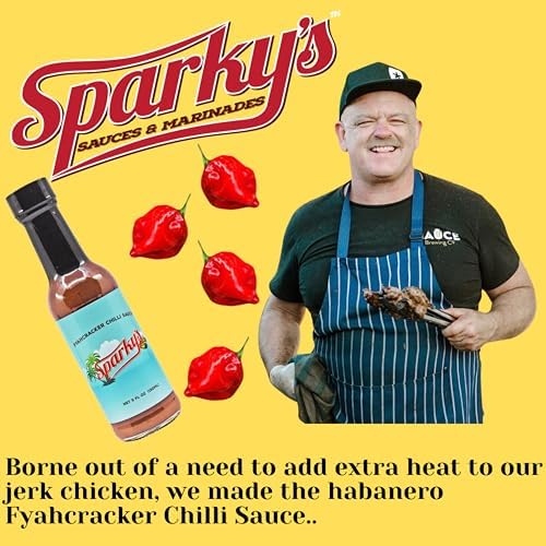 Habanero Hot Sauce for Spice Addicts with Sweet Jerk Caribbean Spices - Made in Australia - Gluten-Free, Vegan, Free from Artificial Flavors & Colors - Perfect for Chicken, Meat, Burgers, Bloody Marys, Pasta Sauce & Soup (5 Fl OZ, 148ML)