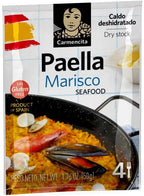 Carmencita. Dry Seafood Paella Stock. 50g (1.76oz). 4 servings.