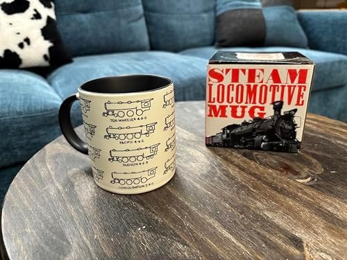 The Unemployed Philosophers Guild Steam Locomotive Coffee Mug - Perfect for Train Lovers - Comes in a Fun Gift Box, 12 oz.