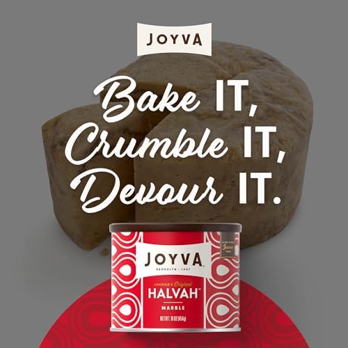 Joyva Halvah – Marble, 16oz | A Delicious Sesame Treat | Dairy Free, Gluten-Free & Kosher Parve | Handcrafted in Brooklyn (Pack of 1)