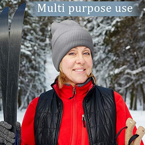 3 Pieces 3 Hole Ski Mask Knitted Full Face Cover Adult Balaclava Knit Ski Face Cover Thermal Knitted Head Wrap for Men Women