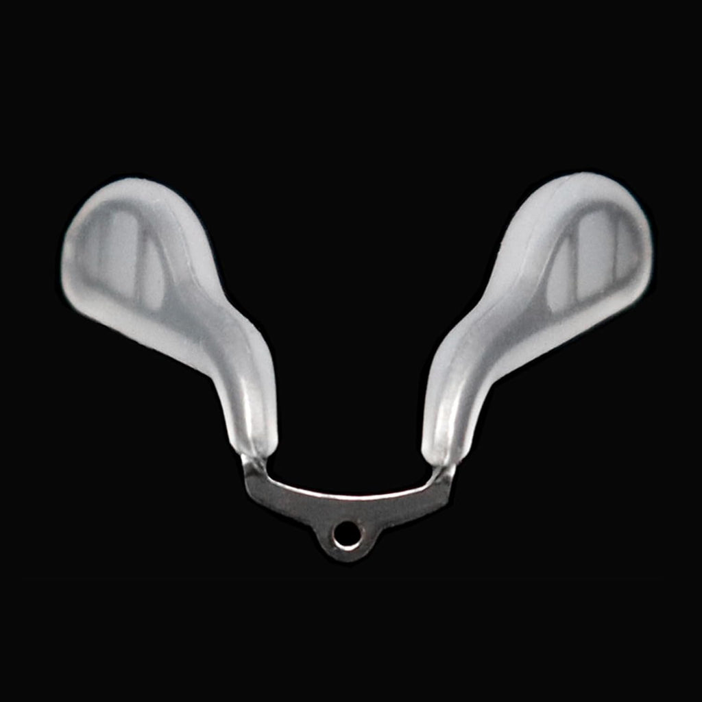 Replacement Nose Pad Bridge Piece, Screw-in Nose Pads, Anti-Slip Integrated Eyeglass Nose Pad Bridge Replacement with Screws, 3-in-1 Screw-Driver,M Size,Clear