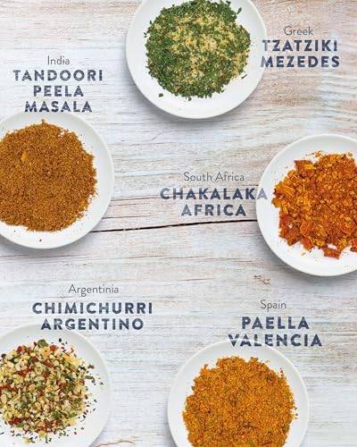TIMBER TASTE® World Spice Gift Set for Women - 5 Exotic Gourmet Spices from Around the World | Seasoning Gift Set for Her | Unique Spice Blends | Cooking Ideas for Women | Global Flavor Rack