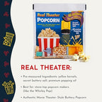 Wabash Valley Farms Real Theatre Popcorn Packs — Gourmet Kernel Kit for Popcorn Machines, Stovetop Poppers, and At-Home Movie Night Snacking — Perfect for Use with The Original Whirley Pop — 5 Pack