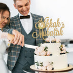 Nikkah Mubarak Cake Topper, Eid Mubarak, Urdu Nikkah, Glittery Desi Wedding/Engagement/Dulhan/Shaadi Party Decorations
