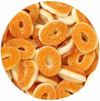 2 LB Gummy Rings - Dye Free & HALAL Certified Gummy Candies - One Bulk Bag (Peach)