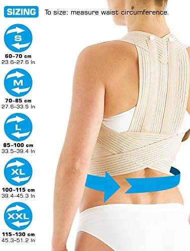 Neo-G Clavicle Brace - Back Support for Early Kyphosis, Rounded Shoulders, Pain Relief, Muscular Aches, Rehab - Fully Adjustable - Class 1 Medical Device - M - Tan