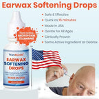 WaxBgone Ear Wax Removal Drops - Dissolves Ear Wax with Gentle Foaming Action - Safe and Effective Wax Softening Ear Drops - Aids Irrigation of Clogged Ears for Adults and Kids - 0.5 Fl. Oz.Bottle