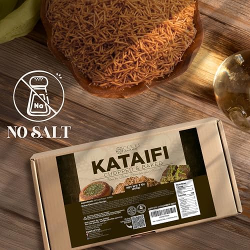 Ceres Gourmet Roasted Kataifi Pastry 200g (7 oz) - Toasted & Shredded Fillo Dough for Dubai Chocolate Filling, Premium Turkish Chopped Kadayif Pastry Dough for Milk Pudding, Pistachio Cream Recipes