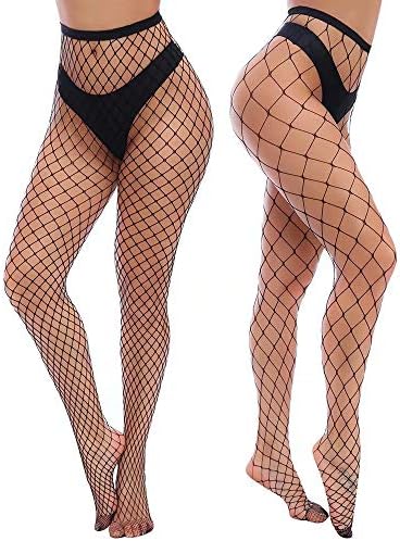 Charmnight Womens High Waist Tights Fishnet Stockings Thigh High Pantyhose