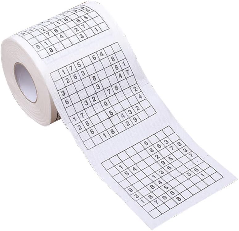 Sudoku Game Toilet Paper Games Roll Paper Towel Tenacity Durable Funny Printed Toilet Paper Household Cleaning Tools