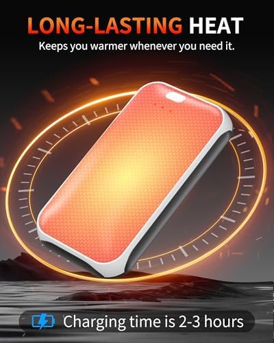 Lerat Hand Warmers Rechargeable 2 Pack, Portable Electric Hand Warmer Max 131℉, Reusable Slim Pocket Heater Handwarmers, Gifts for Men, Women, Outdoor, Golf, Camping, Hunting Essentials