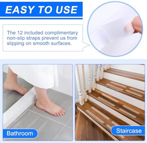 2 Pack 12 Inch Grab Bars for Bathtubs and Showers, Anti Slip Handicap Grab Bars for Shower, Safety Bath & Toilet Rail for Elderly Senior, Shower Handle Disability Assist Bathroom Handrail