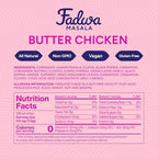 Fadwa Masala Butter Chicken Spice Mix - 4.5 oz Jar, Salt & Sugar Free, Non-Spicy Authentic Desi Spices for Pakistani & Indian Cooking, Curry, Garam Masala - No Artificial Ingredients - Gluten Free