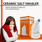 Natural Solution Himalayan Salt Inhaler Ceramic with Himalayan Pink Salt – A Simple and Natural Way to Enjoy a Refreshing and Soothing Salt Air Experience
