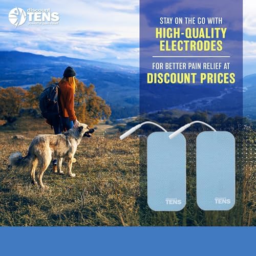 Discount TENS Wired Electrodes – 2"x4" Compatible with HealthMateForever, 8-Pack Premium Self-Adhesive TENS Unit Replaceent Electrode Pads for Pain Relief, Therapy, Recovery & Muscle Stimulation