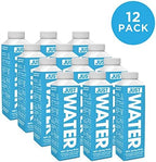 JUST Water, Premium Pure Still Spring Water in an Eco-Friendly BPA Free Plant-Based Bottle - Naturally Alkaline, High 8.0 pH - Fully Recyclable Boxed Carton, 16.9 Fl Oz (Pack of 12)