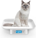 Digital Pet Scale for Small Adult Cats and Animals, Measuring Range 0.1oz-33lbs, Accuracy 1g/0.035oz, Units g/kg/lb/oz/tl/ml, Suitable for Kittens, Puppies, Snakes,and Small Dog (Grey)