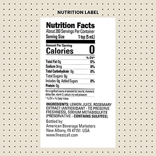 Finest Call Premium Single Pressed Lemon Juice Drink Mix, 1 Liter Bottle (33.8 Fl Oz), Pack of 3