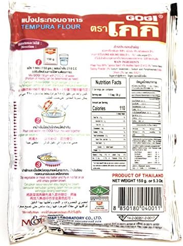 Gogi Tempura Batter | 3 pack | Traditional Fried Thai Self Rising Flour | 5.3 Oz | 150 g