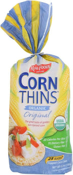 Real Foods Organic Corn Thins Original -- 5.3 oz - 2 pc