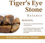 rockcloud Healing Crystal Tiger's Eye Heart Love Carved Palm Worry Stone Chakra Reiki Balancing
