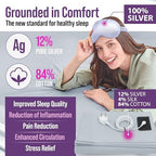 Grounding Sheet Set - Queen Size, Cloud Gray Fitted & Flat Sheets with Pillowcases - 12% Silver Fiber, 4% Silk, 84% Cotton - Quality Certified Conductive Bed Grounding Kit for Better Sleep