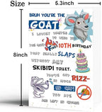 10th Birthday Card Gifts for Boys Girls Son Daughter, 10 Year Old Birthday Decorations for Nephew Niece, Teenagers with Gen Z Slang Meme-Inspired Design