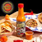Torchbearer Sauces Zombie Apocalypse Ghost Chili Hot Sauce, 5oz Ghost Pepper & Habanero Hot Sauce, Heat Level 8 - Featured on Hot Ones - Almost Sweet Yet Terrifying - All Natural, Extract-Free, Made in USA