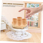 BESPORTBLE 2Pcs Miniature Dessert Display Tray Tray for Dollhouse Decor Kitchen Accessories Tiny Tray Decor for House Beautification