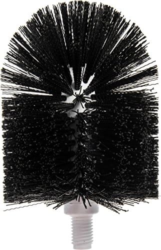Carlisle Flo-Pac Floor Drain Brush Head (only), 6-3/4"L x 6" Dia, Threaded Handle Hole, Polypropylene bristles, Black, BPA-Free, 4014800