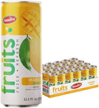 Mango Juice 100% – Not From Concentrate, No Sugar Added, Natural Fruit Drink, 11.1 fl oz (330ml) Cans, Pack of 24