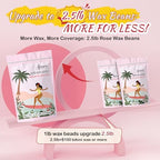Ajoura 2.5LB Wax Beads for Hair Removal, Rose Hard Wax for Coarse Hair, Perfect for Brazilian, Bikini, Eyebrow, Legs, Facial, and Full Body Waxing, At-Home Wax Refill for Women and Men