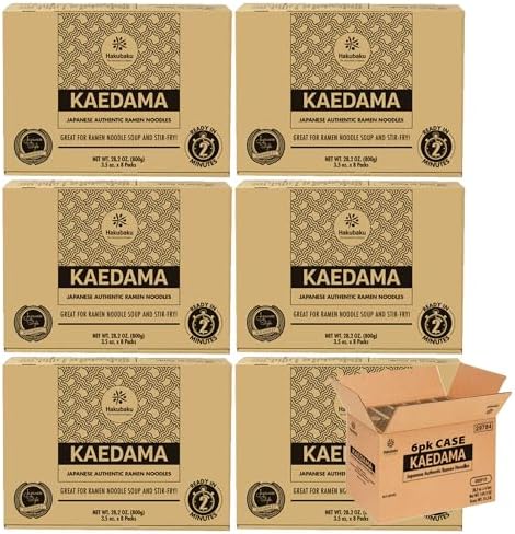 Kaedama - Authentic Japanese Ramen Noodles Bulk (48 pack)