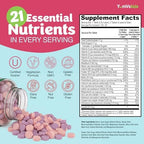 YumVs Kids Multivitamin with Iron & Minerals Chewable Tablets – Grape & Berry Flavor Vitamins for Toddlers & Children Age 2+ – Daily Multivitamin for Immune Support – Kosher, Non-GMO – 120 Chewables