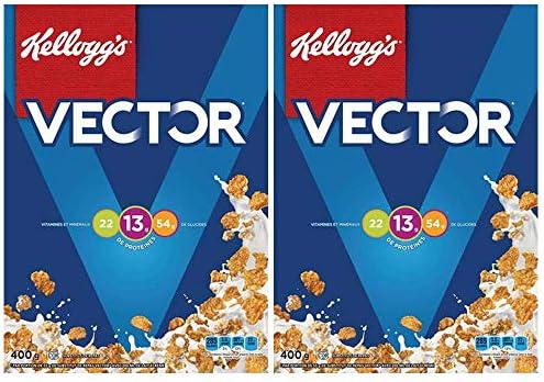 Kellogg's Vector Meal Replacement Cereal, 400g/14.1oz, 2-Pack (Imported from Canada)
