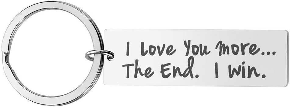 Jstud Inspiration Gifts Keychains I Love You More Birthday Anniversary Graduation Keychain for Couples Her Women