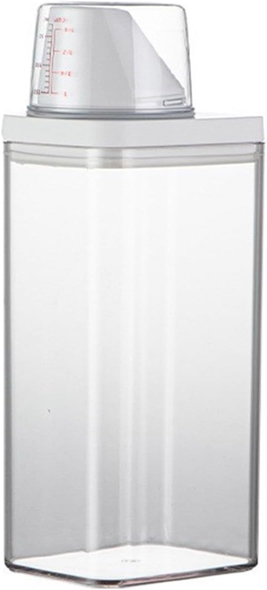 User Friendly Washing Powder Storage Bucket Laundry Detergent Dispenser with Measuring Cup Detergent Container